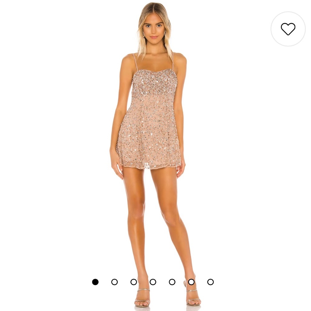 Majorelle Rhodes Sequin Blush and Pink Mini Dress. Size Medium